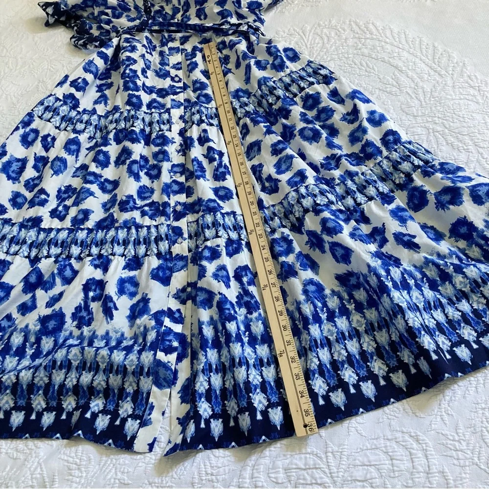 Abercrombie & Fitch Blue and White Printed Maxi Dress